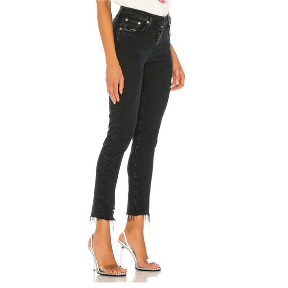 AGOLDE Toni Mid Rise Straight Raw Hem In feral Revolve Jeans - Picture 5 of 16